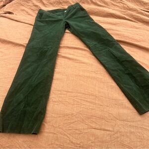 J. Crew City Fit Emerald Green Straight Leg Corduroy Pants Size 2